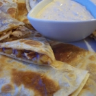 BBQ Chicken Quesadillas and Smoked Onion Dip