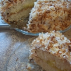Toasted coconut cake with lime curd filling