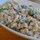 Macaroni Salad with Broccoli and Ham